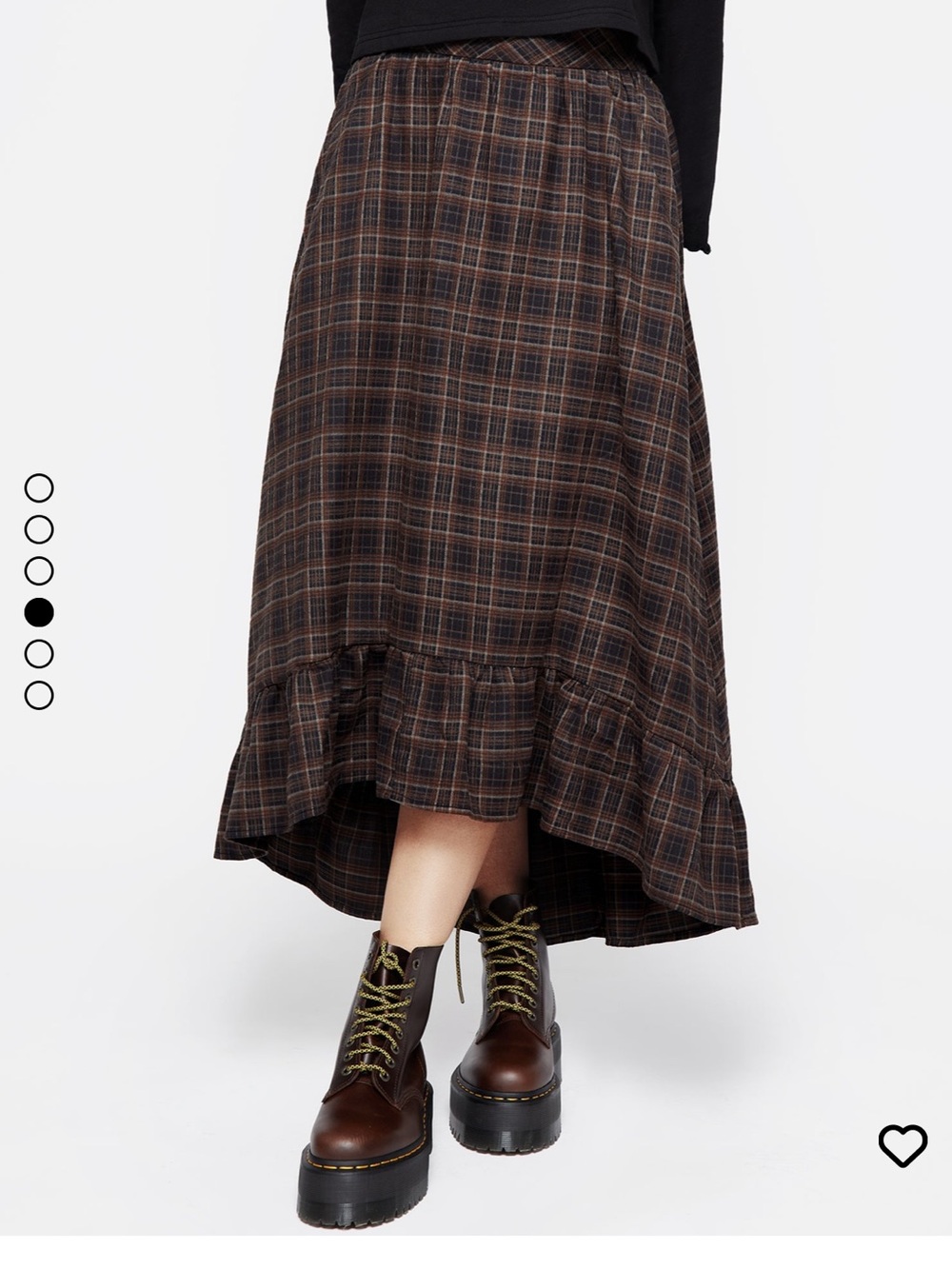 Disturbia Brown Plaid Maxi Skirt - Picture 3 of 6